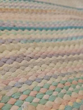 Handmade | Accents | Vintage Handwoven Pastel Rag Rug 54 X 83 | Poshmark